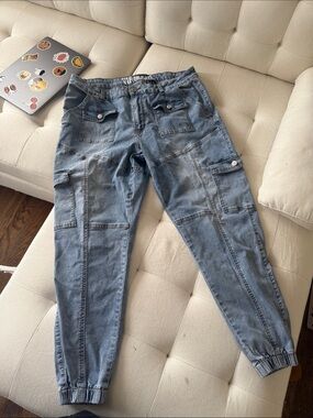 VIP Light Blue Cargo Jogger Jeans